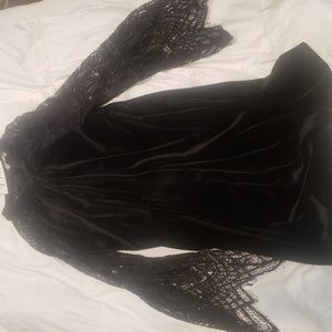 Velvet and lace dress